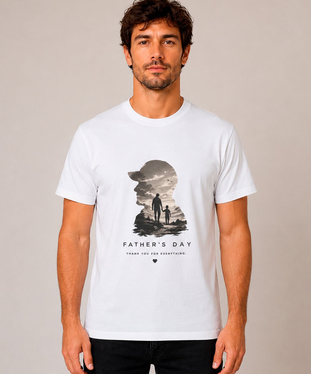 Father's Day Double Exposure Graphic Tee - Image 3