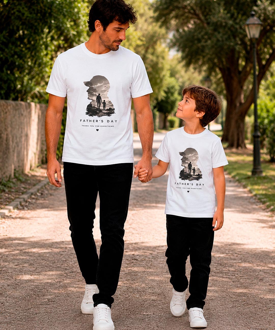 Father's Day Double Exposure Graphic Tee - Image 4
